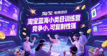 淘宝蓝海小类目训练营， 竞争小，可复制性强-站源网