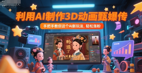 利用AI制作3D动画甄嬛传，流量爆了，手把手教你这个AI新玩法，轻松涨粉-站源网