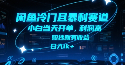 闲鱼冷门且暴利赛道，小白当天开单，利润高，照抄就有收益，日入1k+【揭秘】-站源网