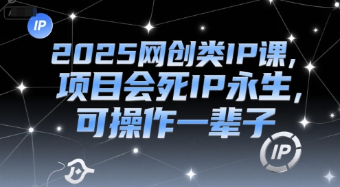 2025网创类IP课，项目会死IP永生，可操作一辈子-站源网