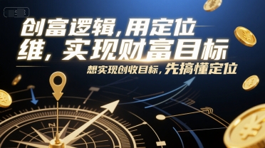 创富逻辑，用定位思维实现财富目标，想实现创收目标，先搞懂定位-站源网