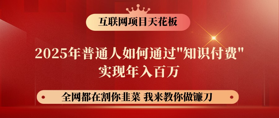 网创项目终点站-镰刀训练营超级IP合伙人，25年普通人如何通过“知识付费”年入百万-站源网