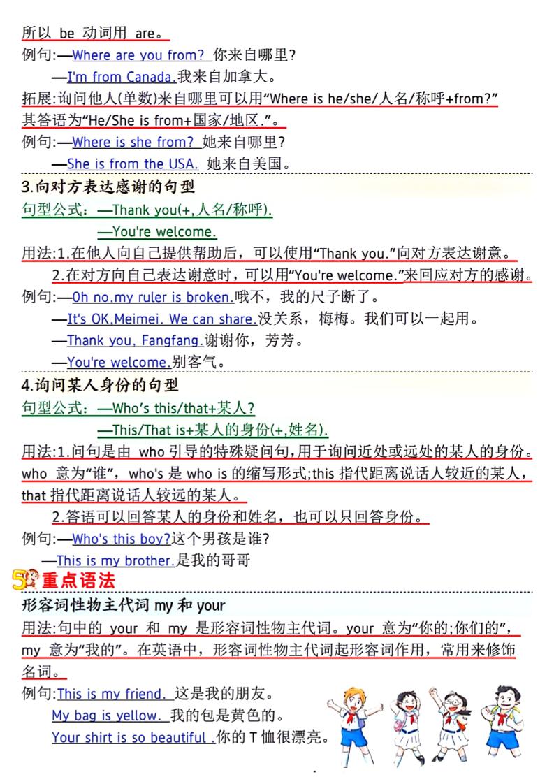 人教PEP版三下英语1-6单元记读小纸条-站源网