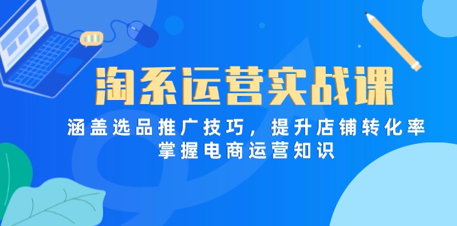 淘系运营实战课，涵盖选品推广技巧，提升店铺转化率，掌握电商运营知识-站源网