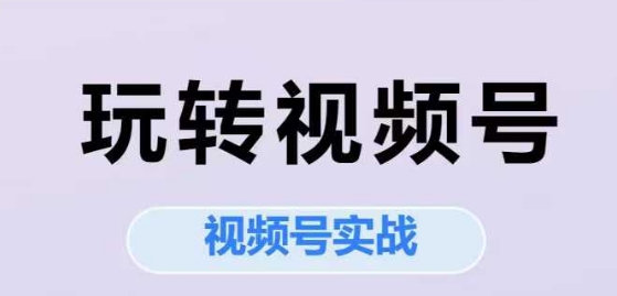 玩转视频号，视频号实战系列课-站源网