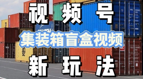 视频号新玩法，利用老外开集装箱盲盒视频，挣分成计划收益，月入过W，新手小白轻松上手-站源网