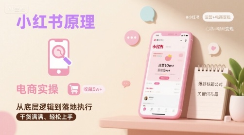 小红书原理以及详细实操流程，小红书电商教程-站源网