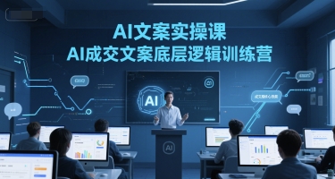 AI文案实操课，AI成交文案底层逻辑训练营-站源网