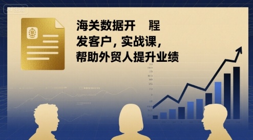 海关数据开发客户实战课，帮助外贸人提升业绩-站源网