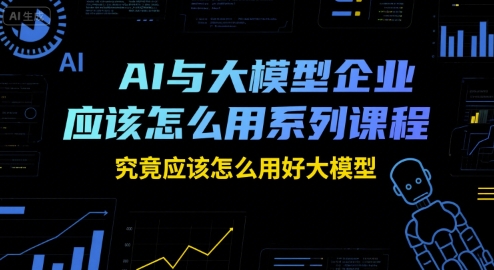 AI与大模型企业应该怎么用系列课程，究竟应该怎么用好大模型-站源网