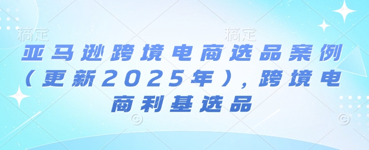 亚马逊跨境电商选品案例(更新2025年4月)，跨境电商利基选品-站源网