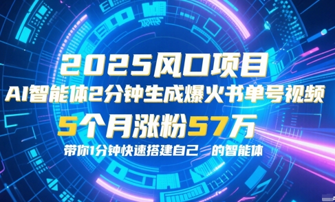 AI智能体2分钟一键生成爆火书单号原创视频，5个月涨粉57w，带你零代码1分钟搭建智能体-站源网