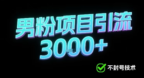 新的安全引流方式可用于男粉项目，不会封号，收益可观-站源网