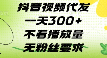 抖音视频代发一天3张+，不看播放量，无粉丝要求【揭秘】-站源网