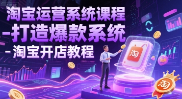 淘宝运营系统课程-打造爆款系统-淘宝开店教程-站源网