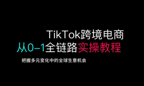 TikTok跨境电商从0-1全链路全方位实操教程，把握多元变化中的全球生意机会-站源网