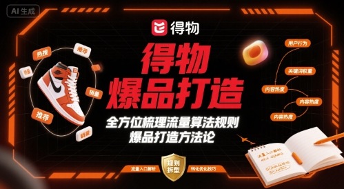 得物爆品打造，全方位梳理得物流量算法规则爆品打造规则-站源网