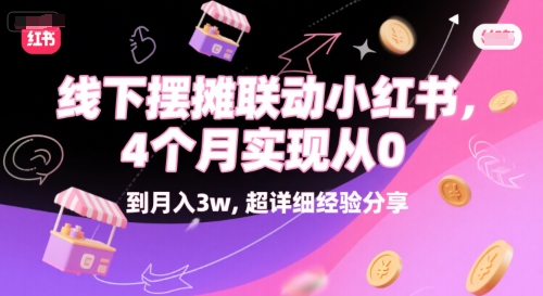 线下摆摊联动小红书，4 个月实现从 0 到月入3w，超详细经验分享-站源网