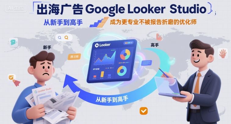 出海广告Google Looker Studio从新手到高手，成为更专业不被报告折磨的优化师-站源网