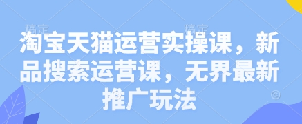 淘宝天猫运营实操课，新品搜索运营课，无界最新推广玩法-站源网