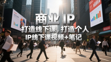 商业IP打造线下课，打造个人 IP线下课视频+笔记-站源网
