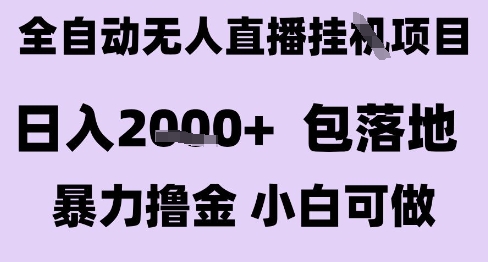 最新全自动抖音无人直播挂G项目，日入2k+ 包落地暴力撸金，小白可做【揭秘】-站源网