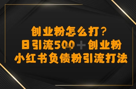 创业粉怎么打？小红书负债粉引流打粉，日引流500+精准创业粉-站源网