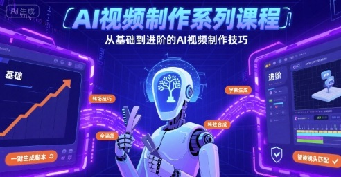 AI视频制作系列课程，从基础到进阶的AI视频制作技巧全涵盖-站源网