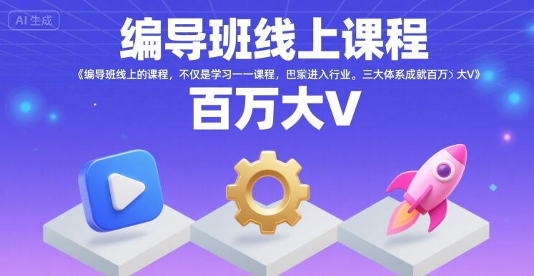 编导班线上课程，不仅是学习一门课程，更是进入一个行业，三大体系成就百万大V-站源网