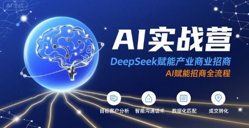 AI实战营：DeepSeek赋能产业商业招商，AI赋能招商全流程-站源网