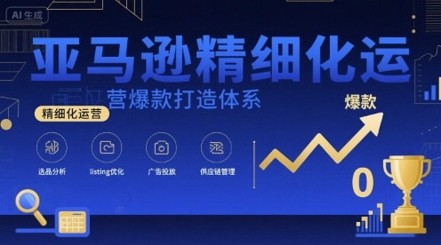 亚马逊精细化运营爆款打造体系，视频课+全套资料文档-站源网