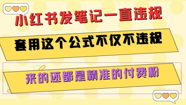 小红书发笔记一直违规，套用这个公式不仅不违规，来的还都是精准的付费粉-站源网