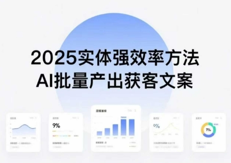 实体强效率方法：AI批量产出获客文案，2025年普通人拥抱AI，实现实体创收-站源网