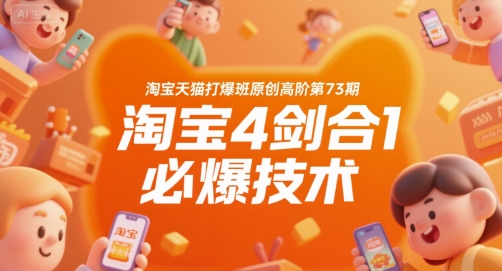 淘宝天猫打爆班原创高阶第73期，淘宝4剑合1必爆技术-站源网