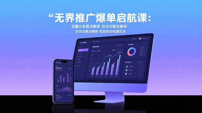 无界推广爆单启航课：流量分发算法解密 后台功能全解析 投放前必知避坑点-站源网