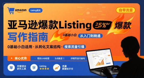 亚马逊爆款Listing写作方法，亚马逊0基础小白也能写爆款自带流量的Listing-站源网