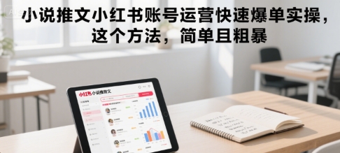 小说推文小红书账号运营快速爆单实操，这个方法，简单且粗暴-站源网