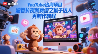 YouTube出海项目，油管长视频赛道之猴子达人秀制作教程-站源网