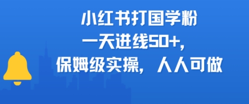 小红书打国学粉，一天进线50+，保姆级实操，人人可做-站源网