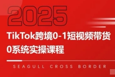 TikTok跨境0-1短视频带货，系统拆解TikTok跨境带货全链路，实现跨境可持续盈利-站源网
