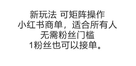 可矩阵操作，小红书商单新玩法，适合所有人，无需粉丝门槛，1粉丝也可以接单-站源网