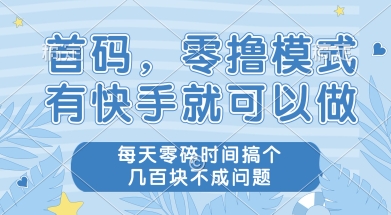 首码零撸项目，有快手就可以做，每天业务时间搞个几张不是问题【揭秘】-站源网