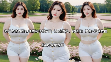 微胖女孩舞蹈AI视频制作提示词（含绘图词、视频词） 跳舞+视频教程-站源网