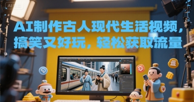 AI制作古人现代生活视频，搞笑又好玩，轻松获取流量-站源网