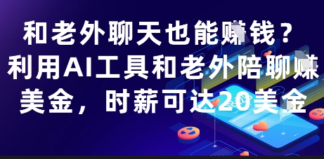 和老外聊天也能挣钱？利用AI工具和老外陪聊挣美金，时薪可达20刀-站源网