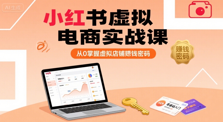 小红书虚拟电商实战课，从0掌握虚拟店铺賺钱密码-站源网