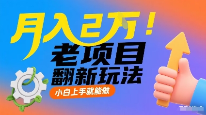 月入2W！老项目翻新玩法，小白上手就能做，非常容易上手-站源网
