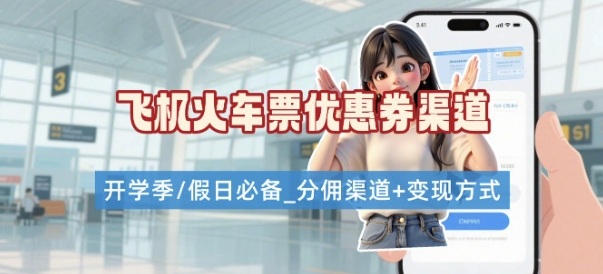 学生党必看！机票火车票优惠券申请渠道 + 项目打法，开学季节日速存-站源网