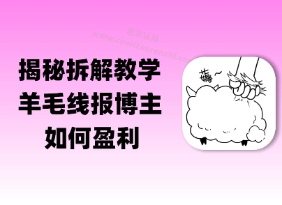 揭秘羊毛-线报博主是如何盈利的？(模式复刻教程)-站源网