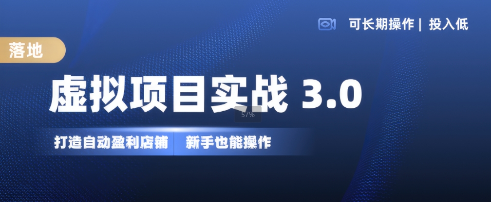 虚拟项目实战3.0，打造自动盈利店铺，可长期操作投入低，新手也能操作-站源网